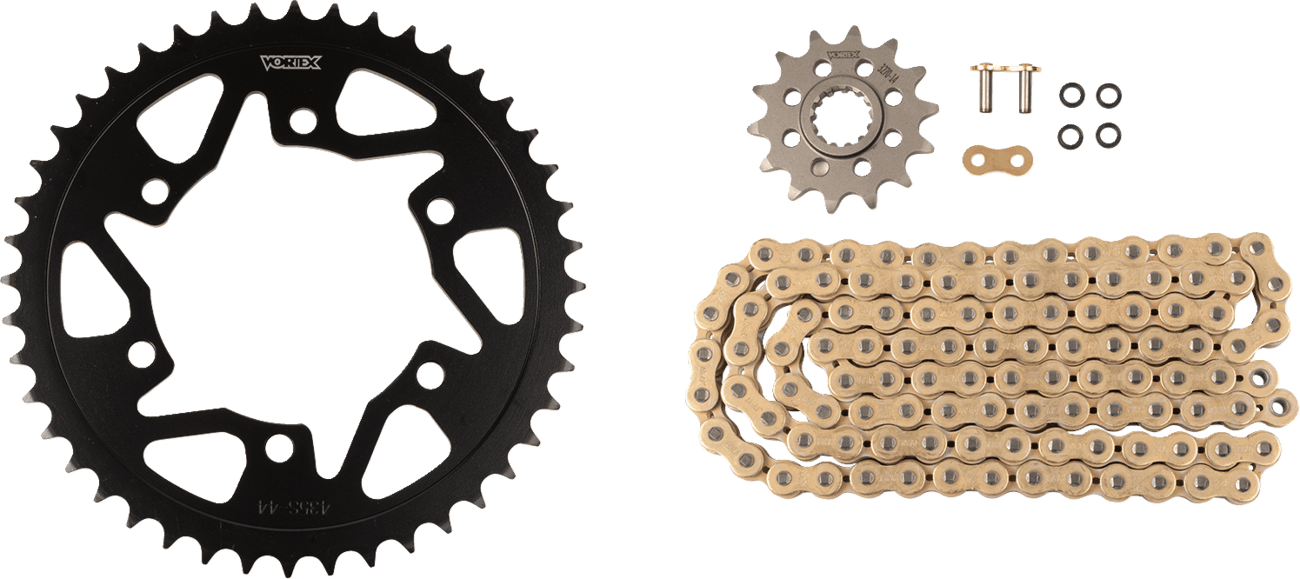 VORTEX 1230-1196 Chain and Sprocket Kit - HFRS - Gold - Kawasaki Ninja 400