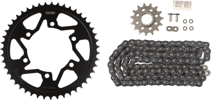 VORTEX 1230-1204 Chain and Sprocket Kit - HFRS - Black - Yamaha FZ/MT-09/XSR900