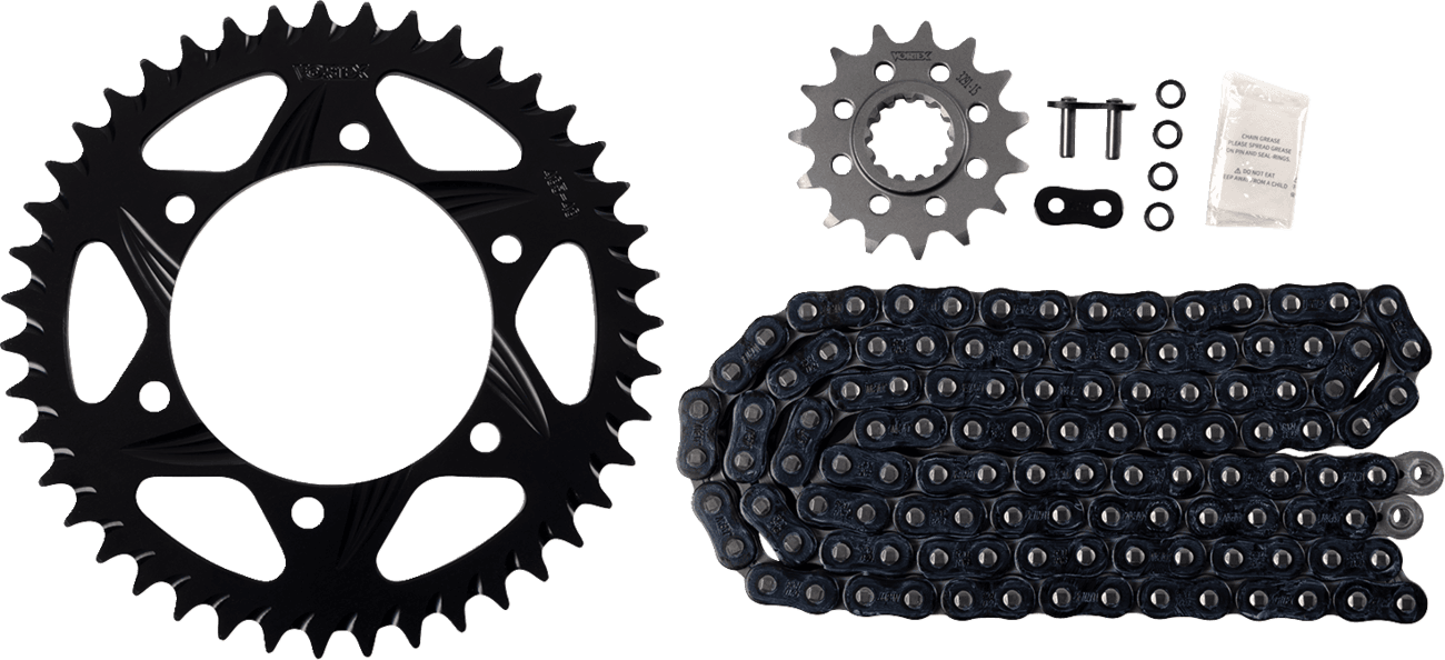 VORTEX 1230-1205 Chain and Sprocket Kit - HFRS - Black - Yamaha YZF-R1S