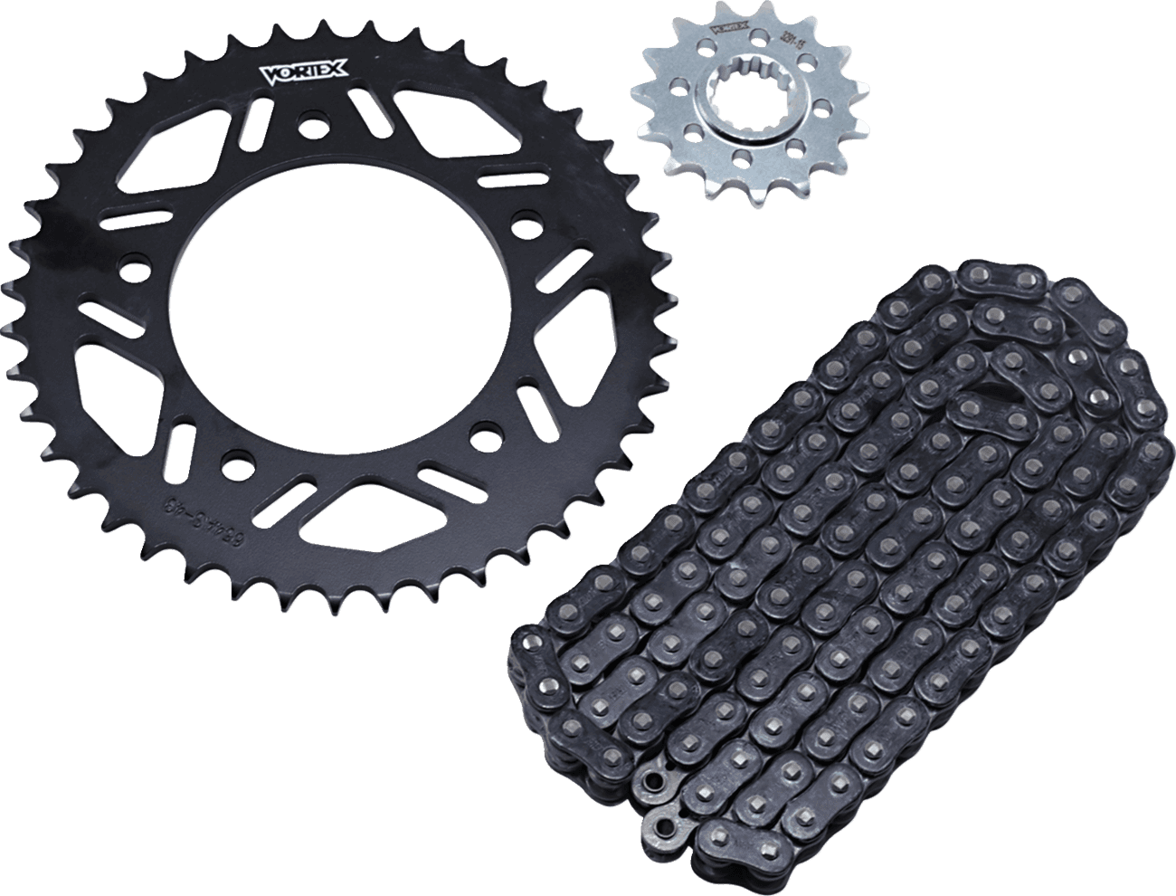 VORTEX 1230-1208 Chain and Sprocket Kit - HFRS - Black - Yamaha YZF-R1/M