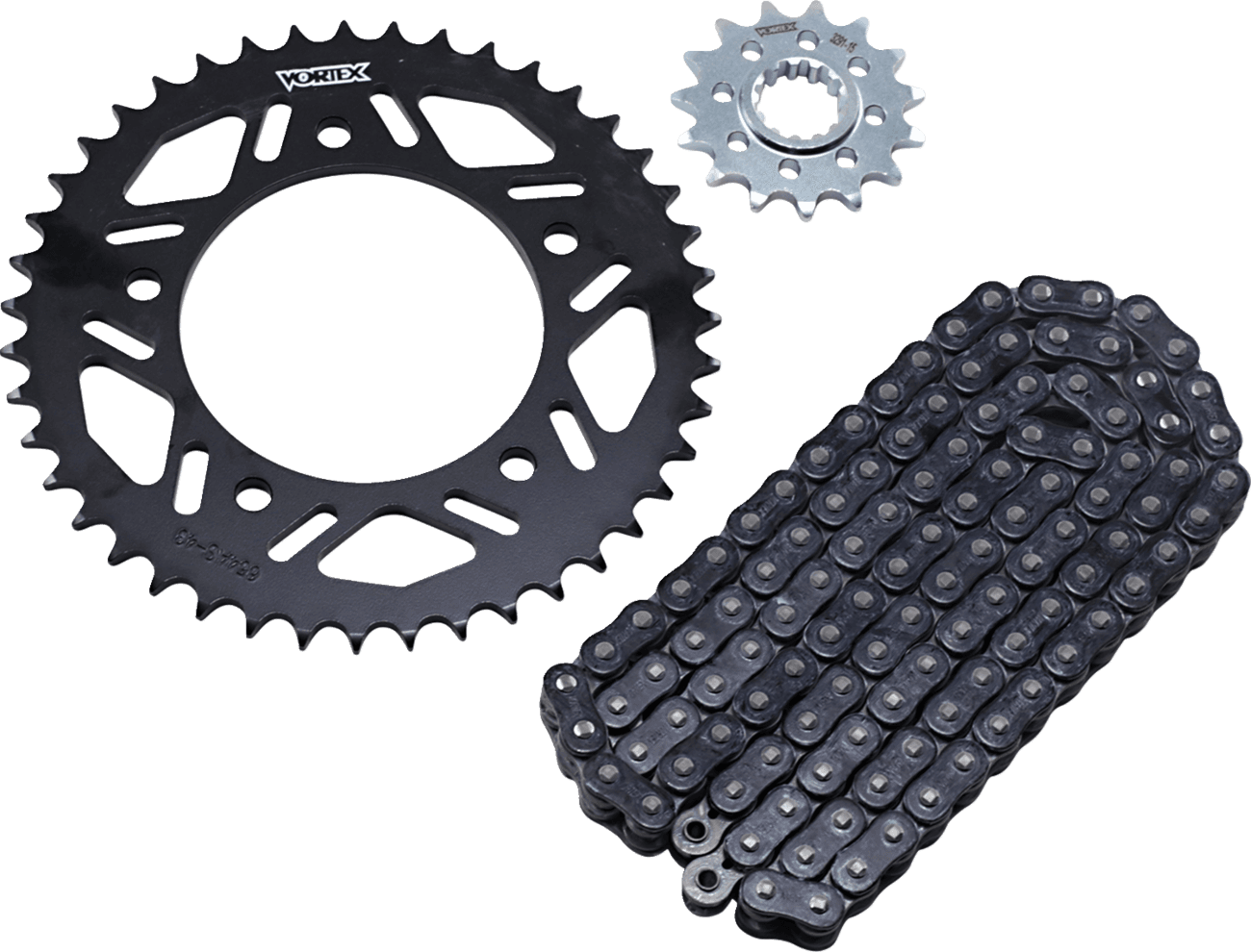 VORTEX 1230-1208 Chain and Sprocket Kit - HFRS - Black - Yamaha YZF-R1/M