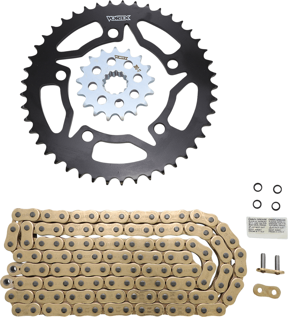 VORTEX 1230-1524 Chain and Sprocket Kit - WSS - Gold - BMW S1000RR