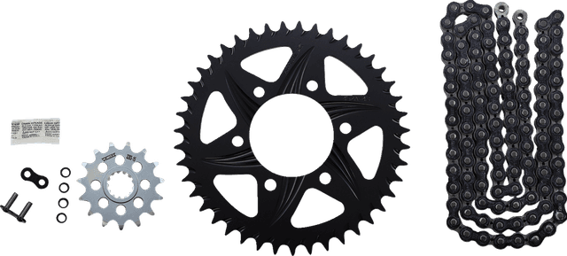 VORTEX 1230-1528 Chain and Sprocket Kit - GFRA - Black - Kawasaki Ninja ZX-6R