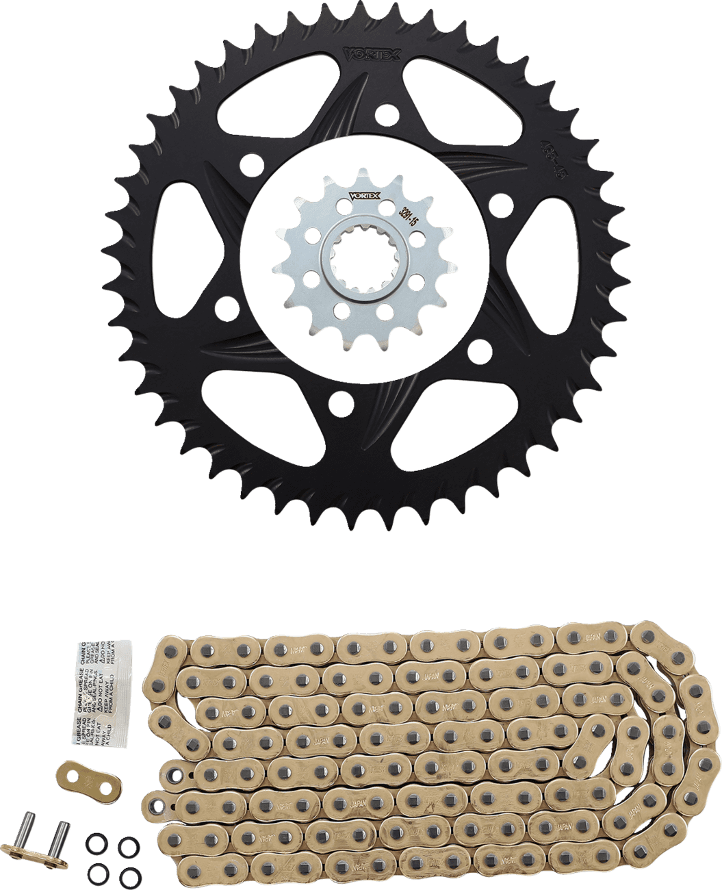 VORTEX 1230-1548 Chain and Sprocket Kit - HFRA - Gold - Yamaha FZ/MT-10