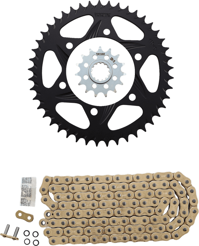VORTEX 1230-1548 Chain and Sprocket Kit - HFRA - Gold - Yamaha FZ/MT-10