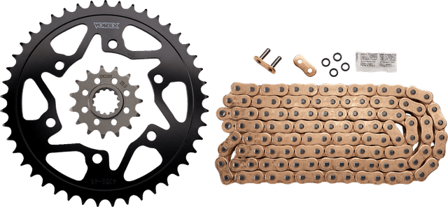 VORTEX 1230-1549 Chain and Sprocket Kit - HFRS - Gold - Yamaha FZ/MT-10