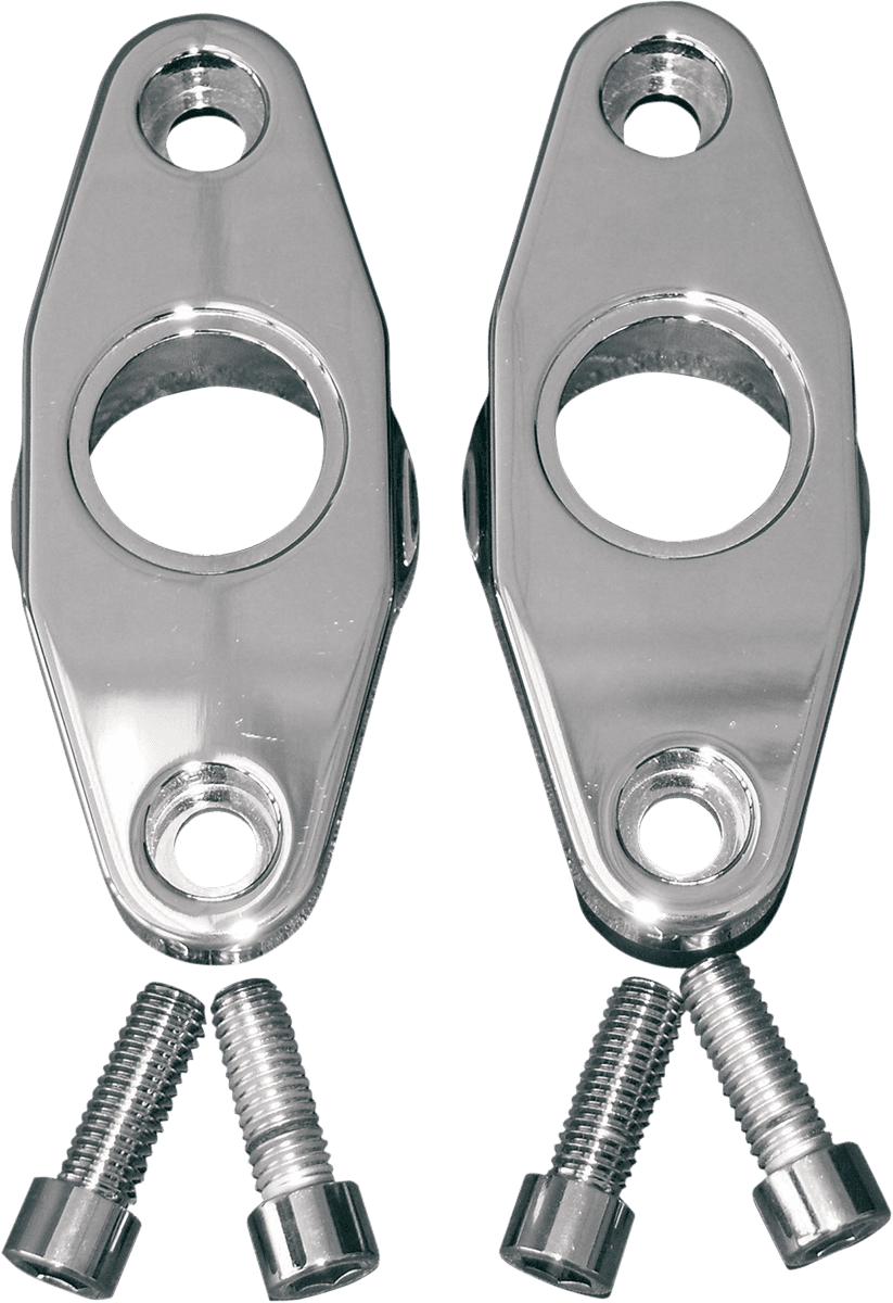 ACCUTRONIX 1303-0076 Swingarm Pivot Blocks - Chrome - Smooth