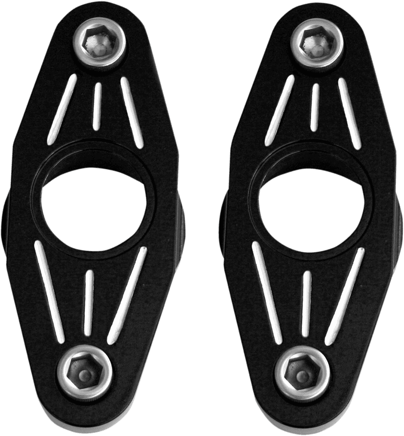 ACCUTRONIX 1303-0244 Swingarm Pivot Blocks - Black Anodized - Ball-Milled