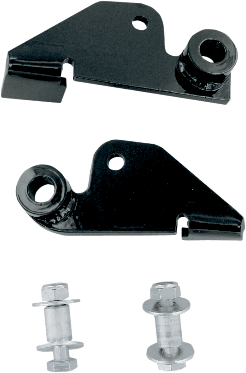 BARON 1304-0186 Shock Drop Bracket Lowering Kit - Rear - Lowers 1.50" - Black