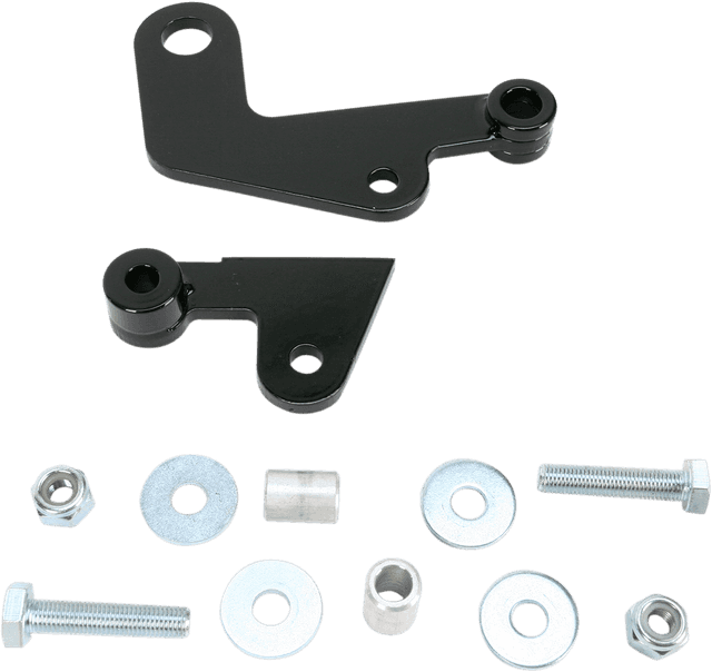 BARON 1304-0188 Shock Drop Bracket Lowering Kit - Rear - Lowers 1.50" - Black