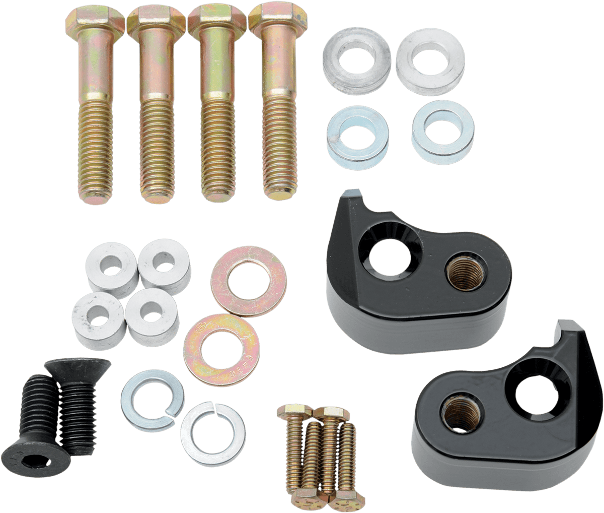 LA CHOPPERS 1304-0580 Lowering Kit - Rear - Lowers 1" - Black Powder Coated - '02-'16 FL