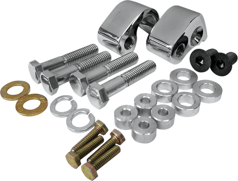 LA CHOPPERS 1304-0581 Lowering Kit - Rear - Lowers 1" - Chrome - '02-'16 FL