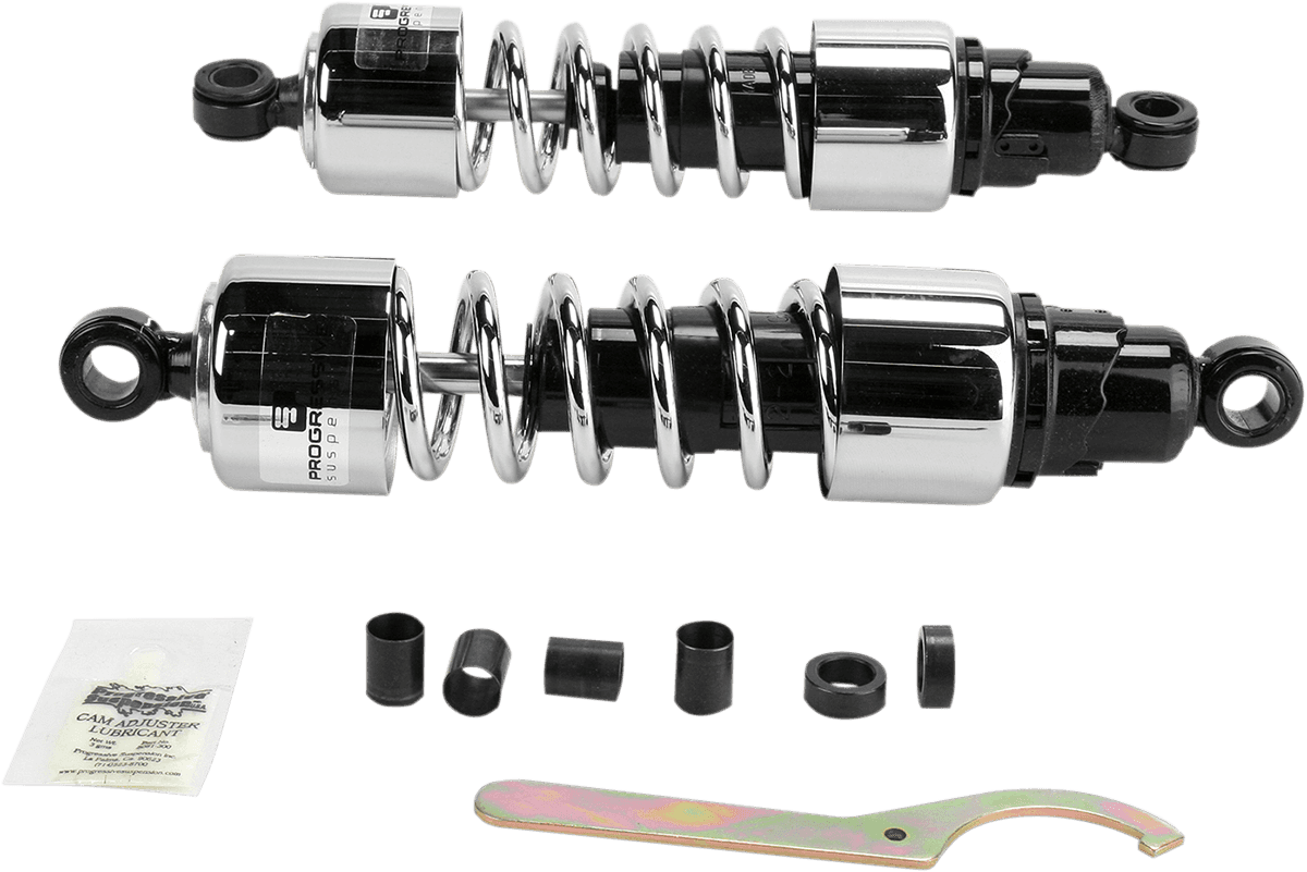 PROGRESSIVE SUSPENSION 1310-0064 Shocks - 12" - 412 Cruiser Series - Chrome - Standard
