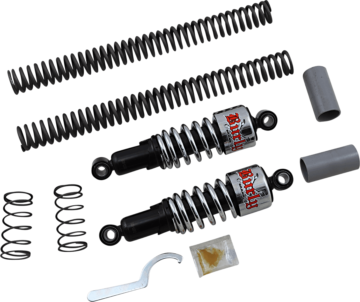 BURLY BRAND 1310-0470 Suspension Kit - Slammer - Chrome - '06 - '17 FXD