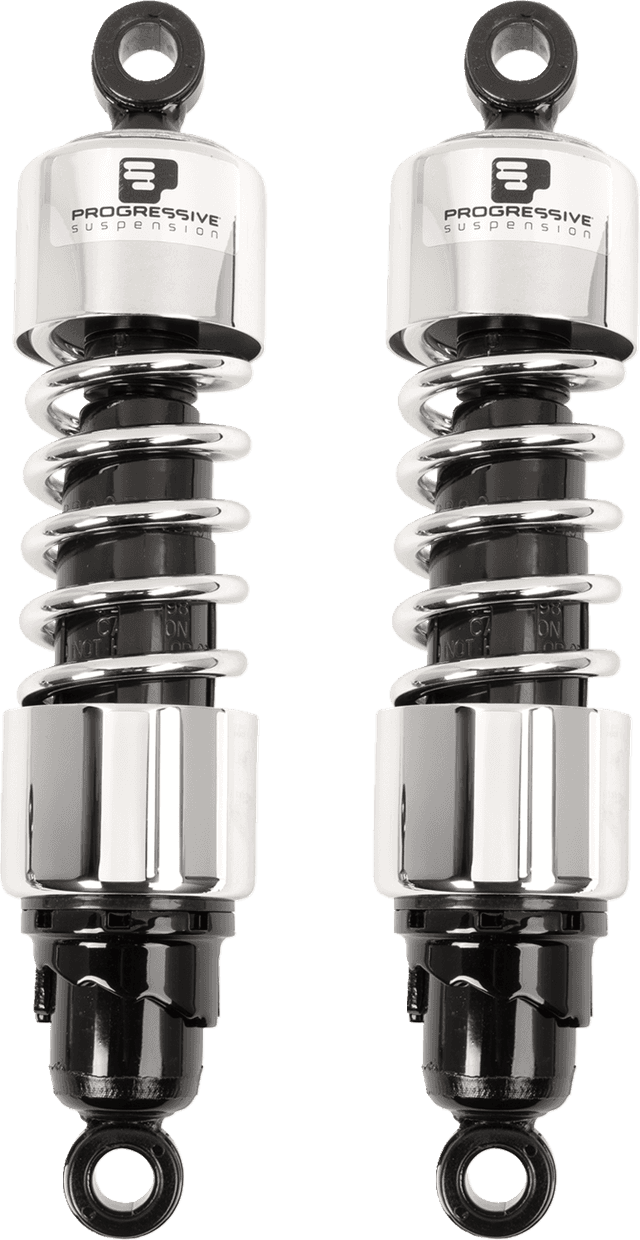 PROGRESSIVE SUSPENSION 1310-0474 412 Series Shock - 12" - Standard - Chrome - FLH/T — image 1 of 2