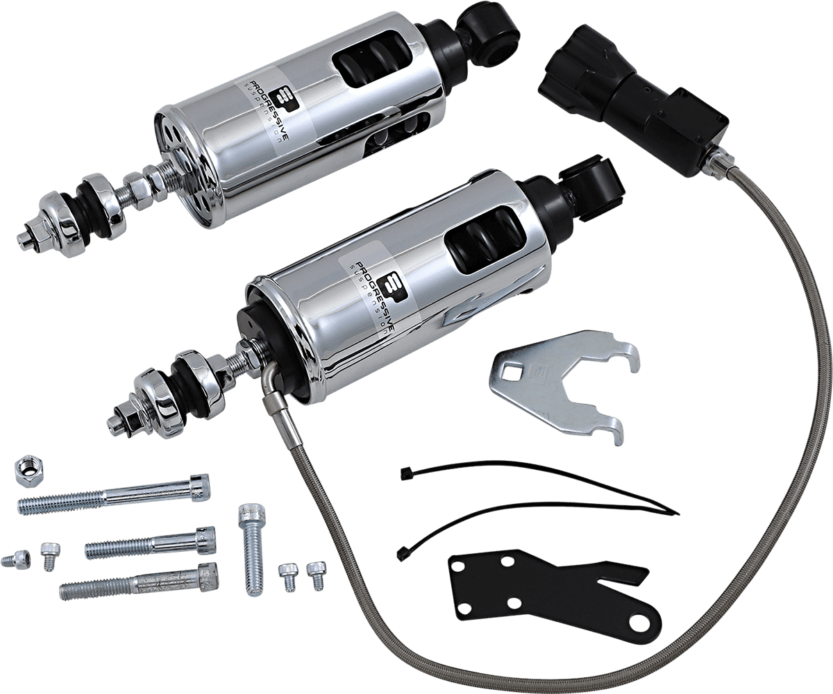 PROGRESSIVE SUSPENSION 1310-0853 422 Series Shocks with Rap - Show Chrome - Heavy-Duty