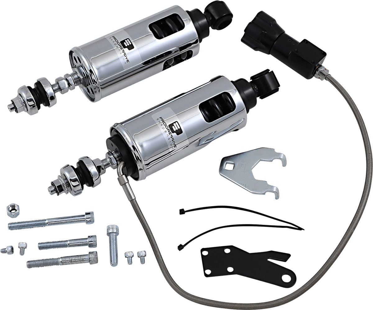 PROGRESSIVE SUSPENSION 1310-0853 422 Series Shocks with Rap - Show Chrome - Heavy-Duty
