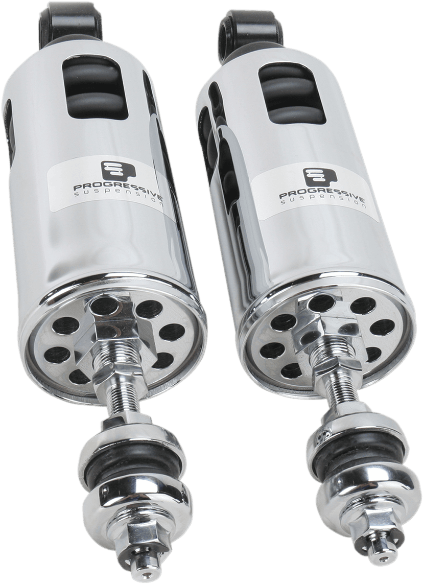 PROGRESSIVE SUSPENSION 1310-0855 422 Series Adjustable Shocks - 1,117 lb/in - Chrome - Heavy-Duty