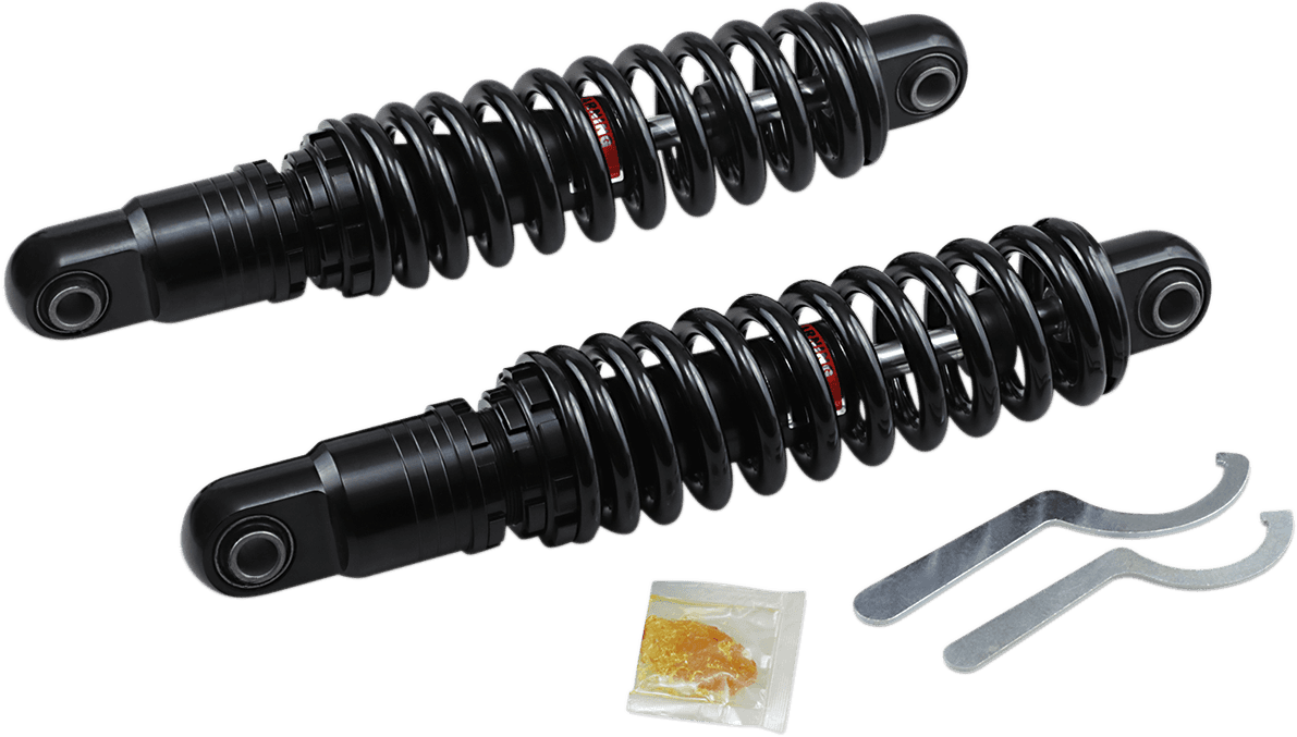 DRAG SPECIALTIES SHOCKS 1310-1668 Premium Ride-Height Adjustable Shocks - 13" - Black - Heavy Duty - Black