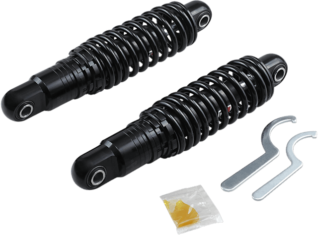 DRAG SPECIALTIES SHOCKS 1310-1670 Premium Ride-Height Adjustable Shocks - 11" - Heavy Duty - Black