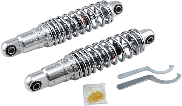 DRAG SPECIALTIES SHOCKS 1310-1671 Premium Ride-Height Adjustable Shocks - 12" - Heavy Duty - Chrome — image 1 of 2