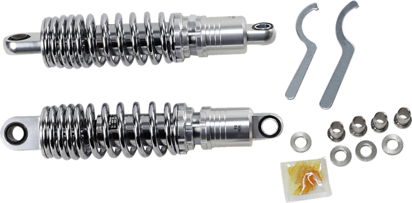 DRAG SPECIALTIES SHOCKS 1310-1827 Premium Ride-Height Adjustable Shocks - 11.5" - Standard - Chrome