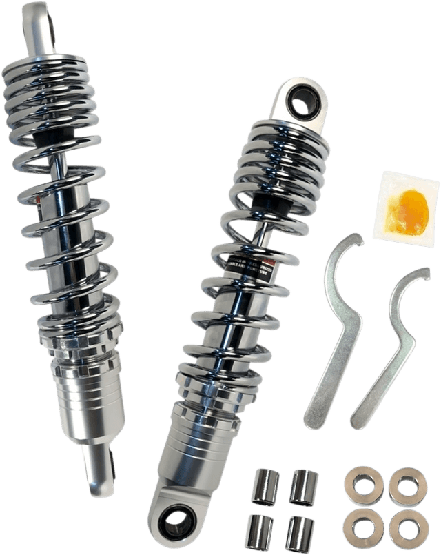 DRAG SPECIALTIES SHOCKS 1310-1829 Premium Ride-Height Adjustable Shocks - 12.5" - Standard - Chrome — image 1 of 2
