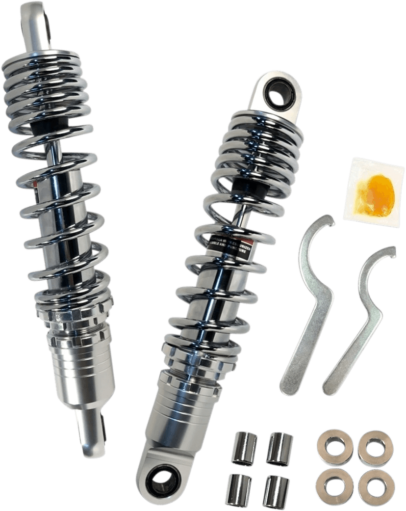 DRAG SPECIALTIES SHOCKS 1310-1829 Premium Ride-Height Adjustable Shocks - 12.5" - Standard - Chrome — image 1 of 2