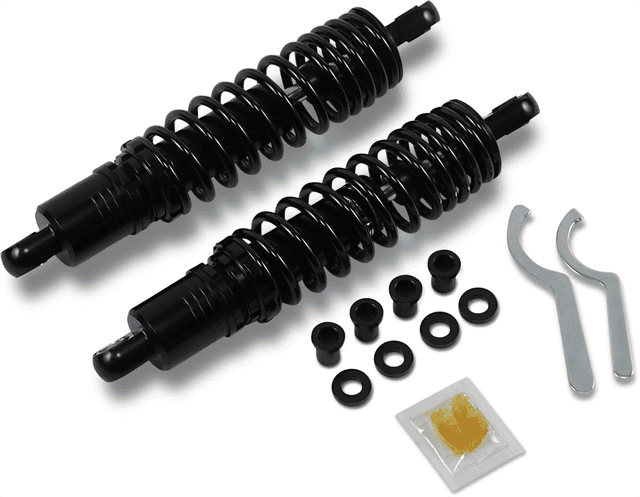 DRAG SPECIALTIES SHOCKS 1310-1840 Premium Ride-Height Adjustable Shocks - 12.5" - Heavy Duty - Black