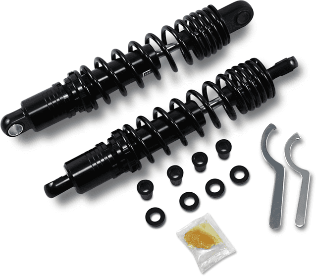 DRAG SPECIALTIES SHOCKS 1310-1842 Premium Ride-Height Adjustable Shocks - 13.5" - Heavy Duty - Black