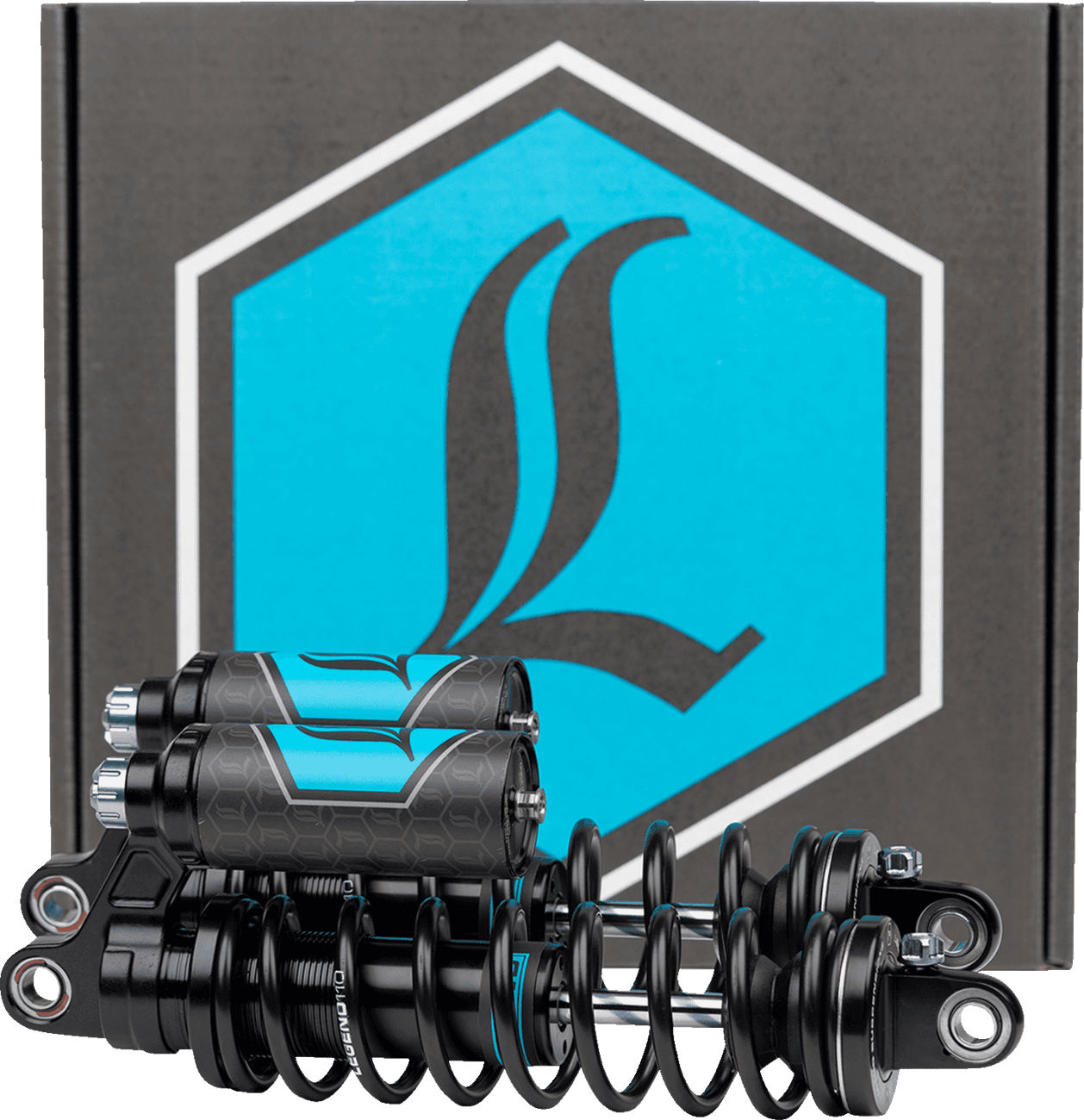 LEGEND SUSPENSION 1310-1892 REVO ARC Piggyback Shocks - 14" - Standard - Black - '99-'17 Dyna