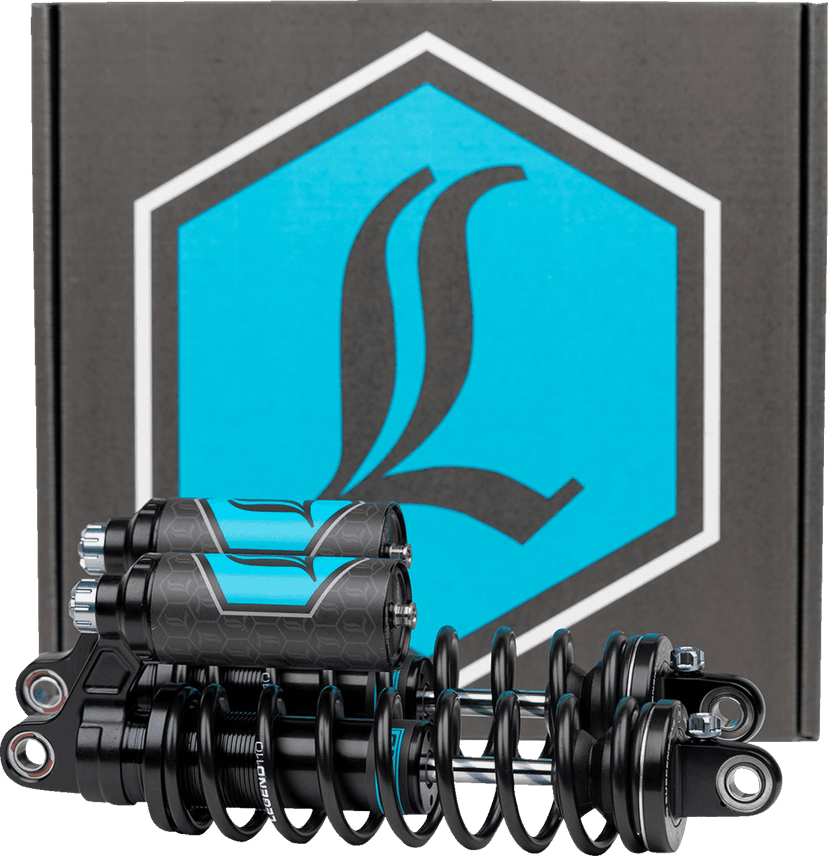 LEGEND SUSPENSION 1310-1892 REVO ARC Piggyback Shocks - 14" - Standard - Black - '99-'17 Dyna — image 1 of 6