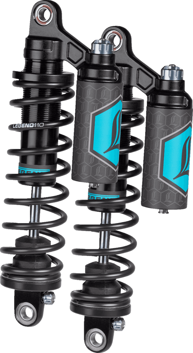 LEGEND SUSPENSION 1310-1892 REVO ARC Piggyback Shocks - 14" - Standard - Black - '99-'17 Dyna — image 2 of 6