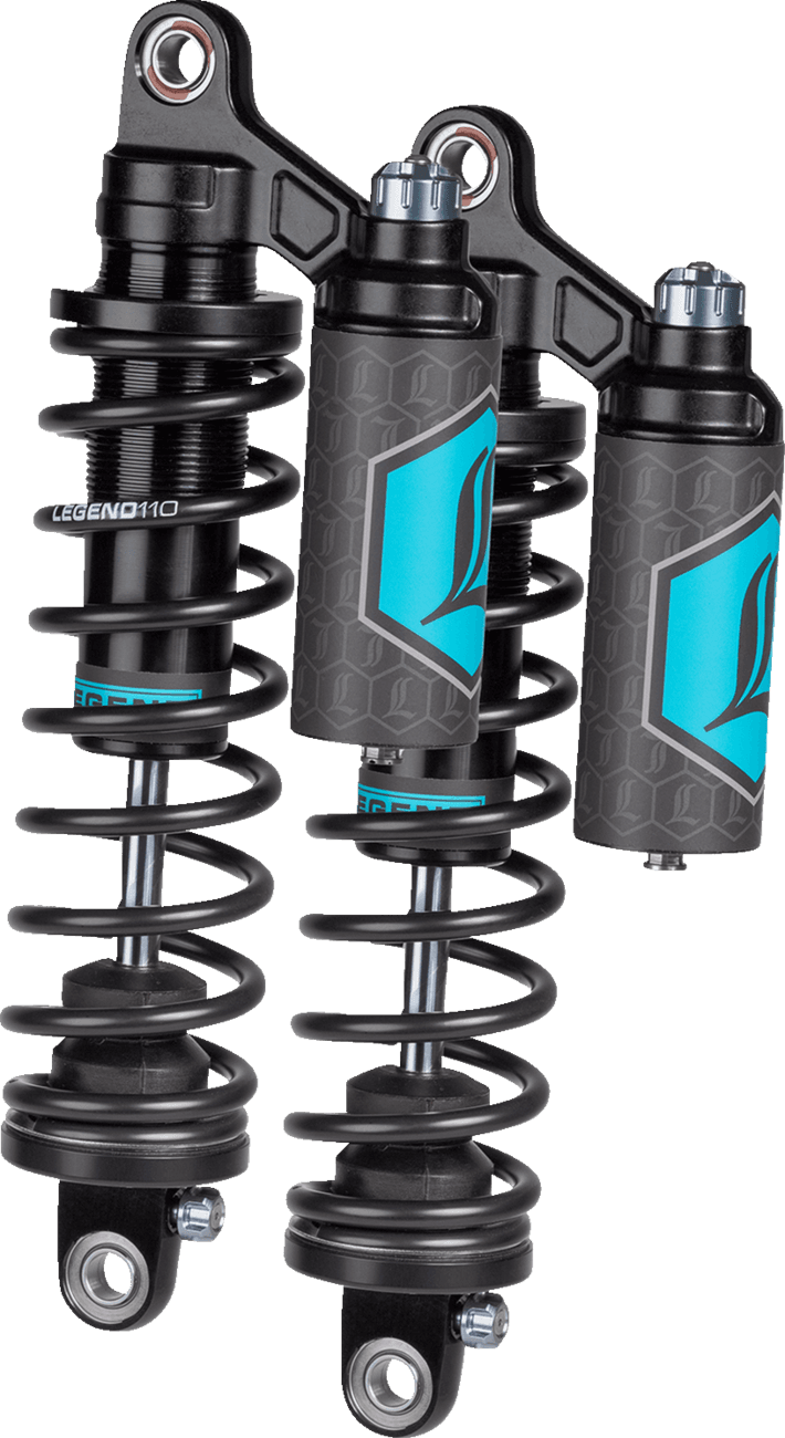 LEGEND SUSPENSION 1310-1892 REVO ARC Piggyback Shocks - 14" - Standard - Black - '99-'17 Dyna — image 2 of 6