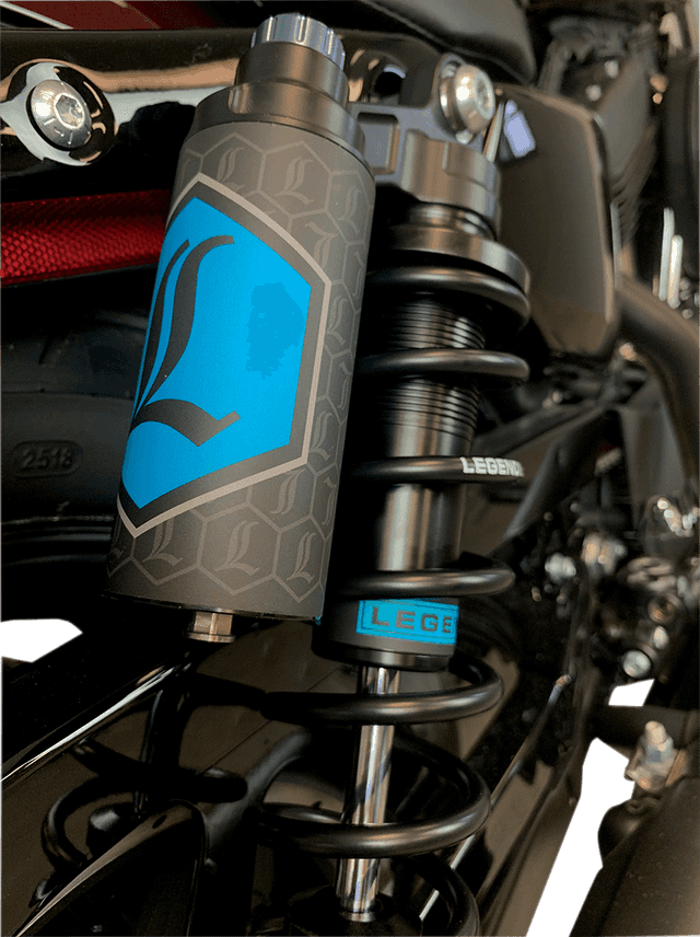 LEGEND SUSPENSION 1310-1895 REVO ARC Piggyback Shocks - 13" - Heavy Duty - Black - '04-'22 Sportster — image 2 of 6