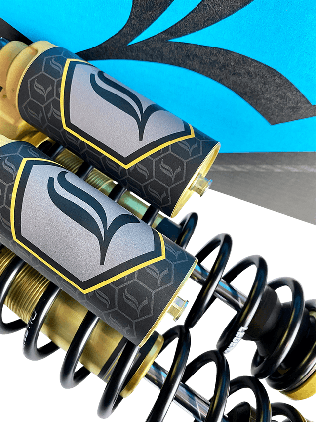 LEGEND SUSPENSION 1310-1917 REVO ARC Piggyback Shocks - 14" - Heavy Duty - Gold - '99-'17 Dyna — image 2 of 2