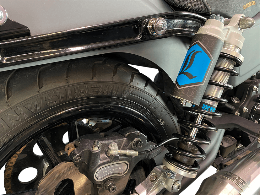 LEGEND SUSPENSION 1310-1938 REVO ARC Piggyback Shocks - 13" - Standard - Clear - '99-'17 Dyna — image 2 of 3