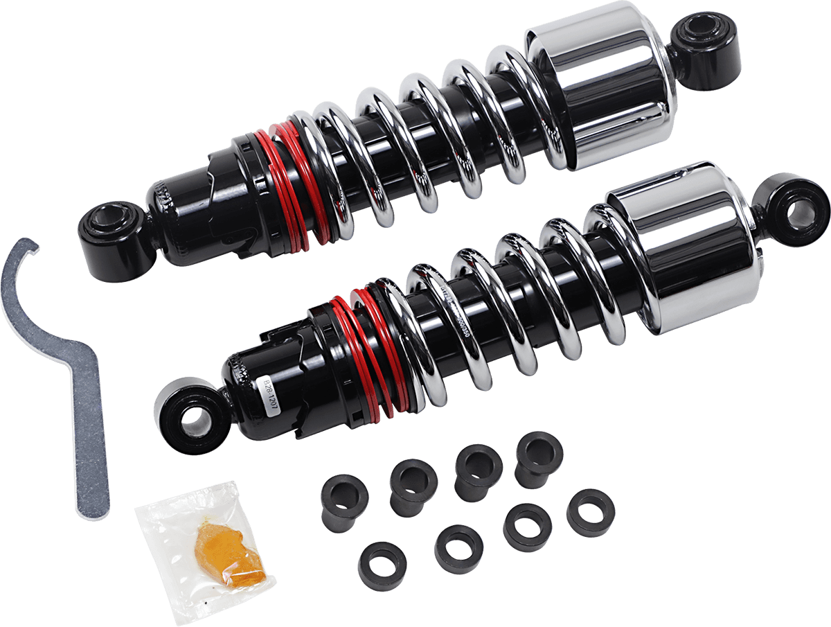 BURLY BRAND 1310-1971 Slammer Plus Shocks - 10.5" - Chrome - FXD