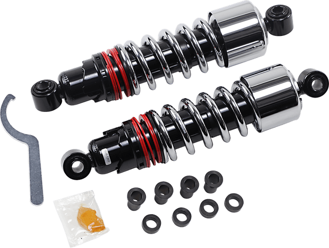 BURLY BRAND 1310-1971 Slammer Plus Shocks - 10.5" - Chrome - FXD