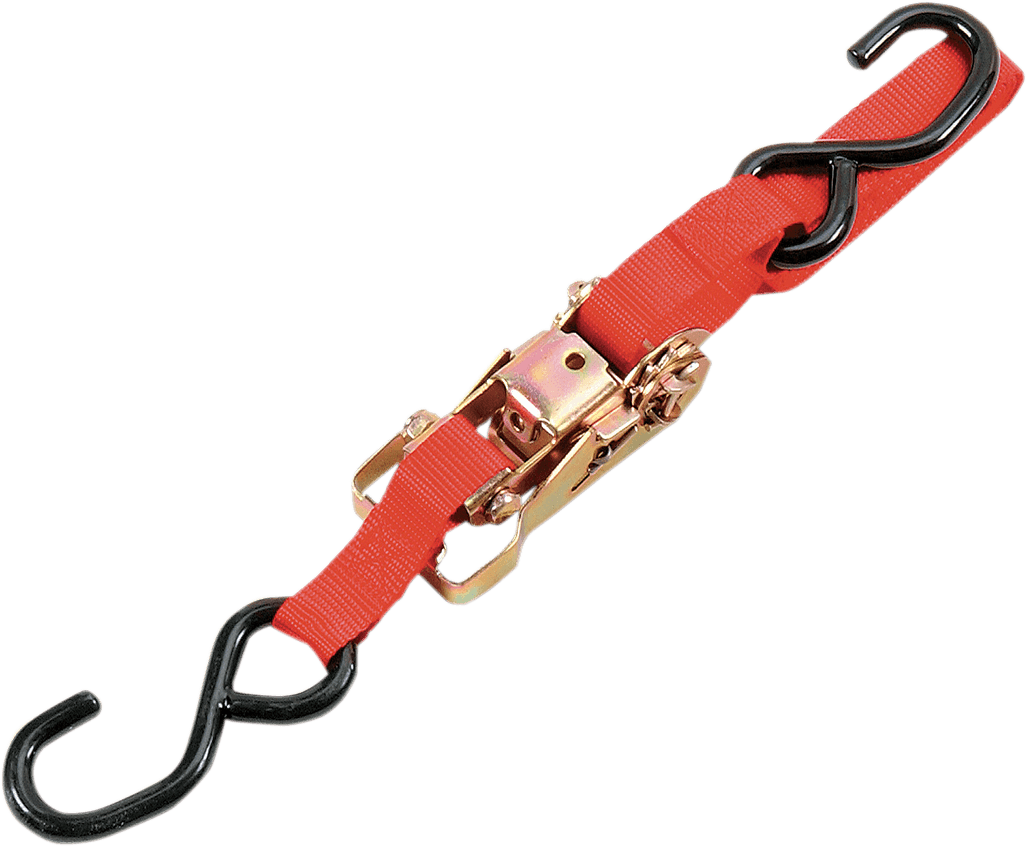 PARTS UNLIMITED 131021 Tie-Down Strap - Ratchet - 1" x 6' - Red