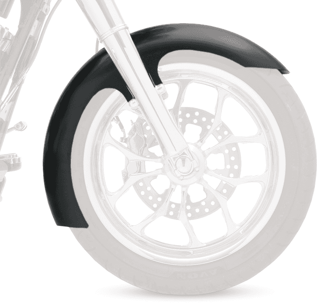 KLOCK WERKS 1401-0219 Slicer Front Fender - Black - 21" Wheel - HD Dyna/Softail — image 4 of 4