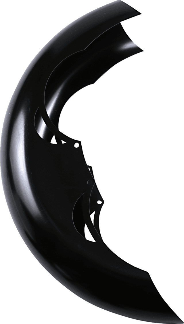 KLOCK WERKS 1401-0232 Tude Front Fender - Black - 16"-19" Wheel - HD Touring/Trike — image 1 of 4
