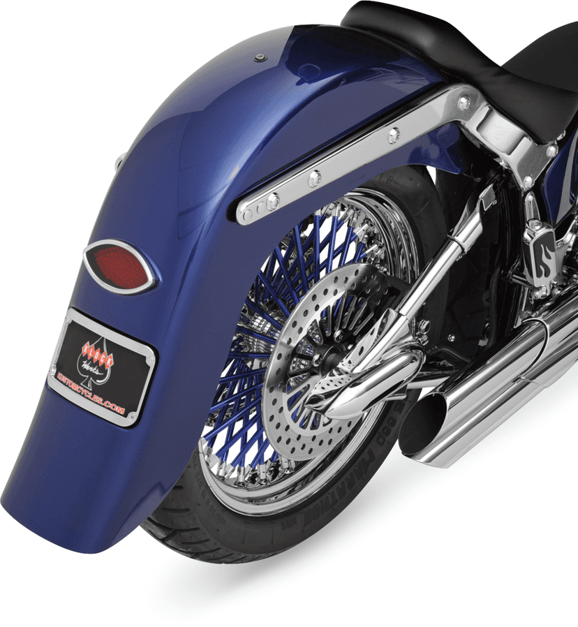 KLOCK WERKS 1401-0251 Benchmark 4" Stretched Rear Fender - Frenched - Unfinished - For Custom Application - HD — image 3 of 4