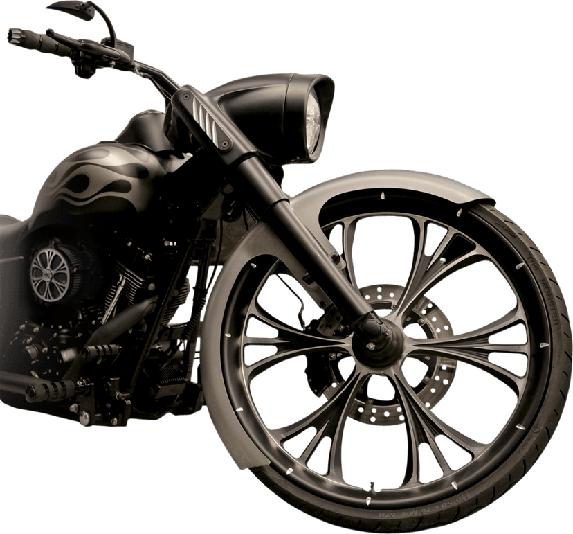RC COMPONENTS 1401-0380 Front Fender Kit with Chrome Adapters - For 26" Wheel - 6" W — image 2 of 2