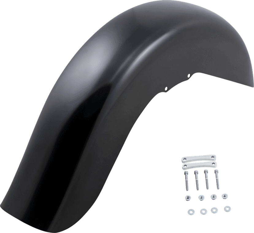 KLOCK WERKS 1401-0421 Benchmark Front Fender - Non-Raked - Black - 16"-19" - HD Touring/Trike — image 1 of 6