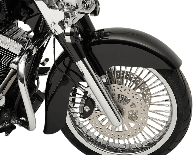 KLOCK WERKS 1401-0422 Benchmark Front Fender - Non-Raked - Black - 21" - HD Touring/Trike — image 3 of 5