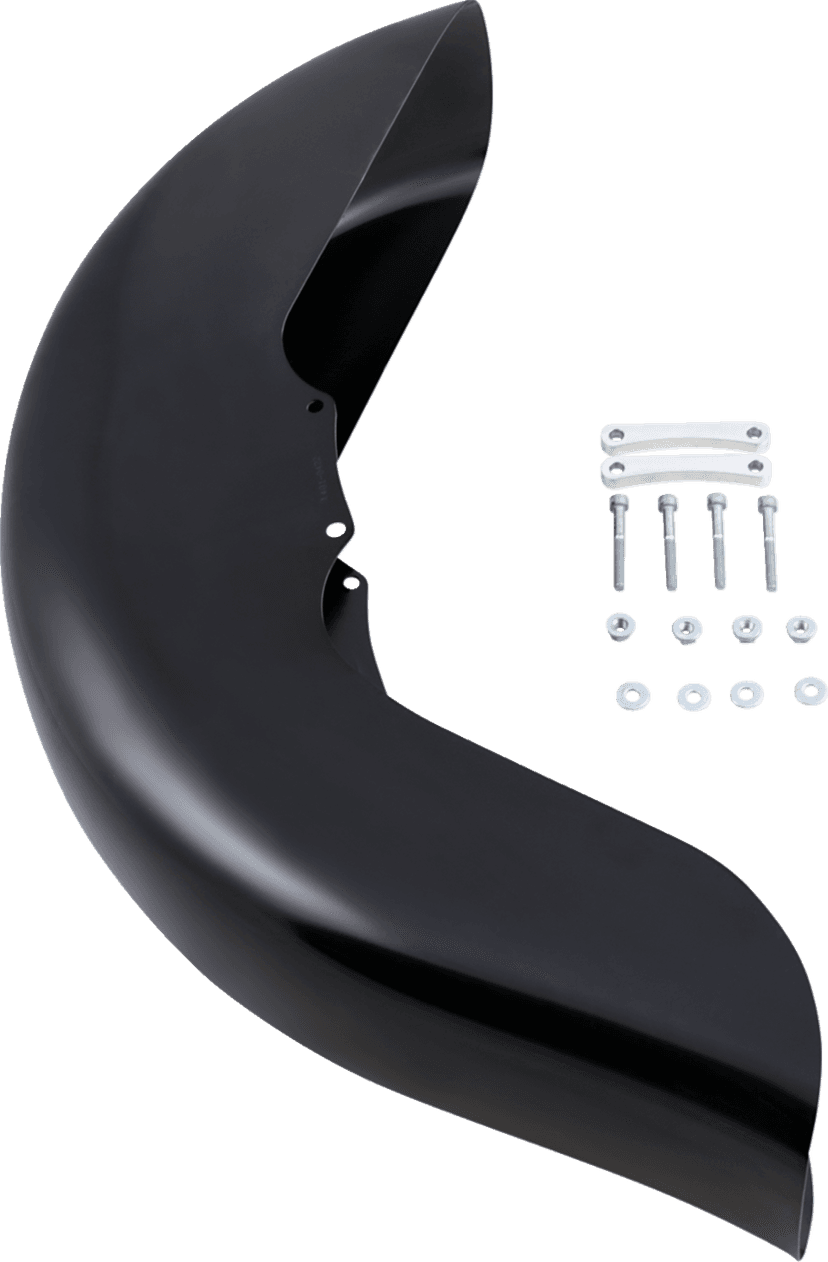 KLOCK WERKS 1401-0422 Benchmark Front Fender - Non-Raked - Black - 21" - HD Touring/Trike — image 2 of 5