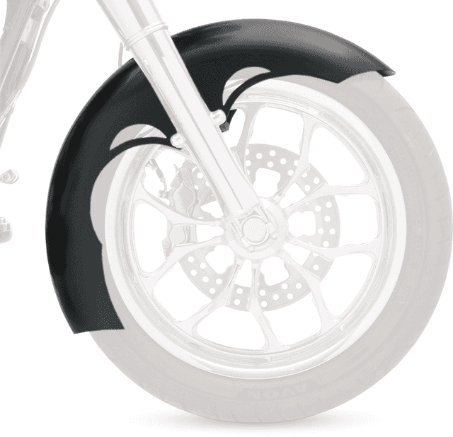 KLOCK WERKS 1401-0436 Tude Front Fender - Black - 21" Wheel - HD Touring/Trike — image 4 of 5