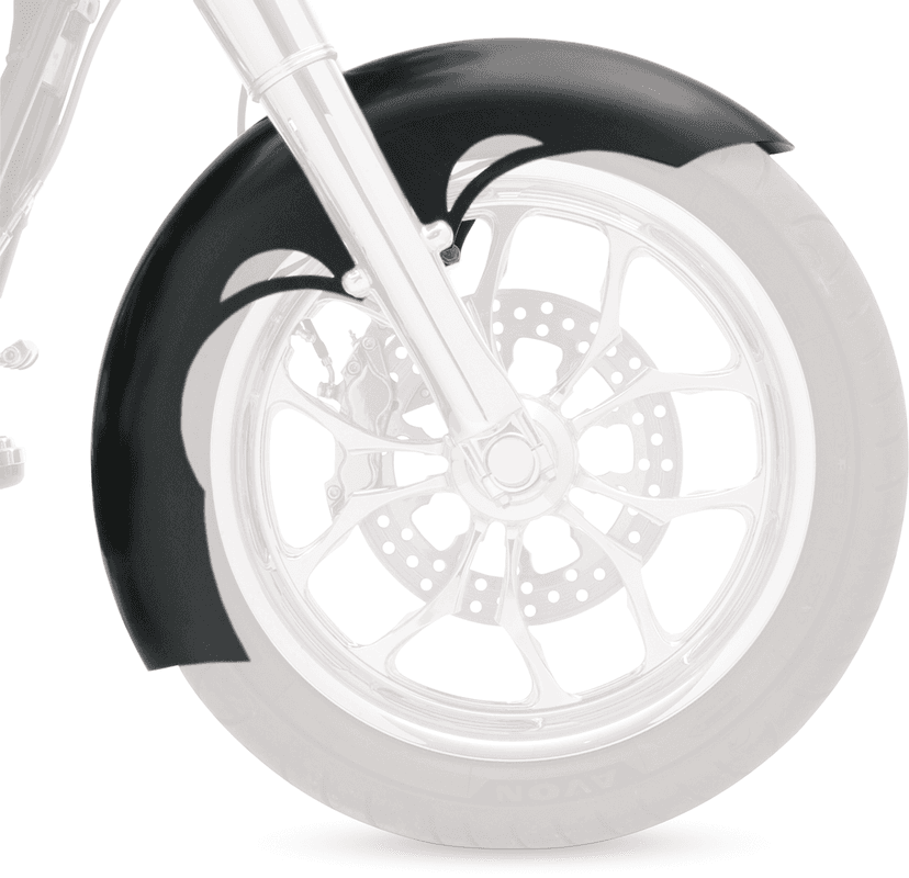 KLOCK WERKS 1401-0436 Tude Front Fender - Black - 21" Wheel - HD Touring/Trike — image 4 of 5