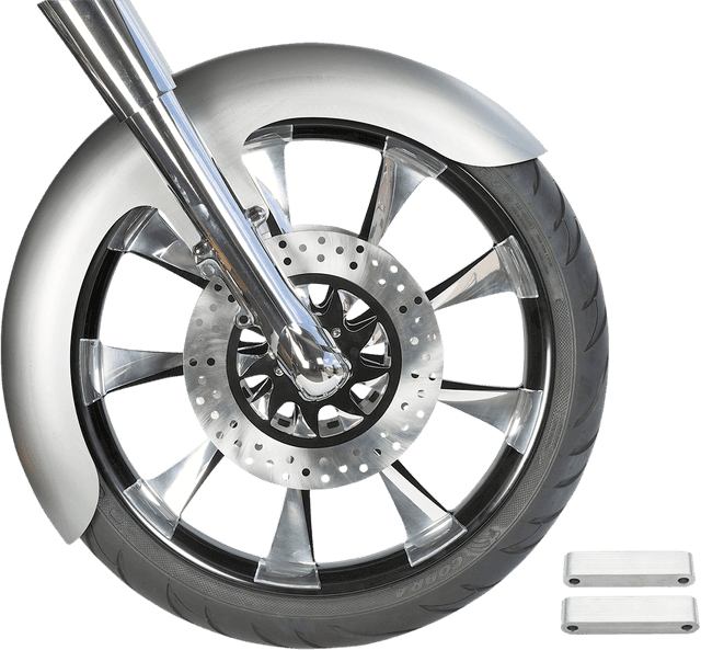 RUSS WERNIMONT DESIGNS 1401-0498 Custom Dresser Front Fender - For 21" Wheel - OCF Style - HD Touring/Trike '14-'20